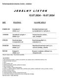  Jedálny lístok 15.07.-19.07.2024