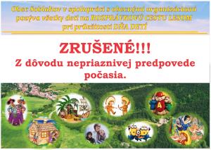 Akcia zrušená Deň detí 2024